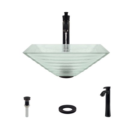 MR Direct 604 Vessel Sink Ensemble with an Antique Bronze Finish 726 Faucet  Pop-up Drain  and Sink Ring.