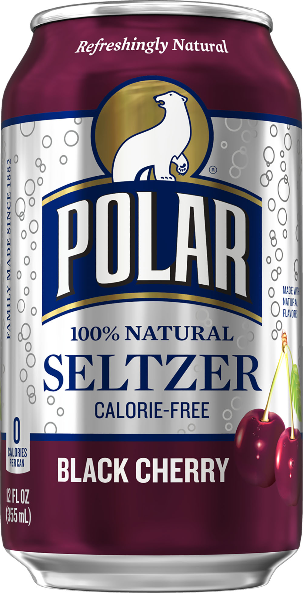 Polar Seltzer Water  Black Cherry  12 Fl Oz  24 Count