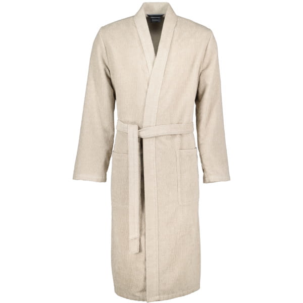 Cawö Bademäntel Herren Kimono Struktur 5509 - Farbe: Sand - 339 - S