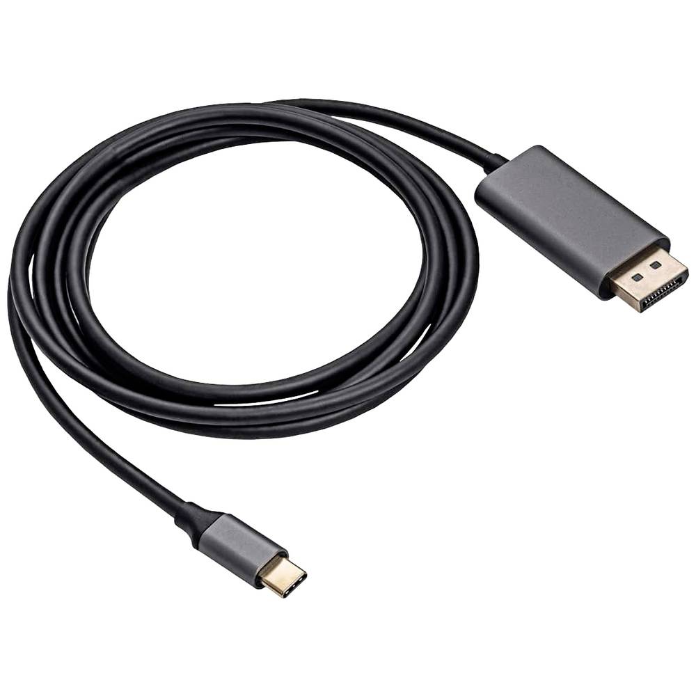 Akyga AK-AV-16 USB-C to DisplayPort Cable Black 1.80 M