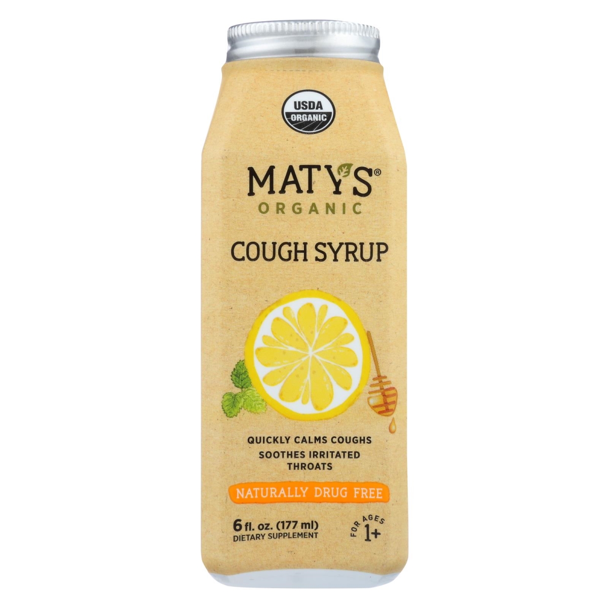 Maty's, Organic Cough Syrup, Ages 12+, 6 Fl Oz (177 Ml)