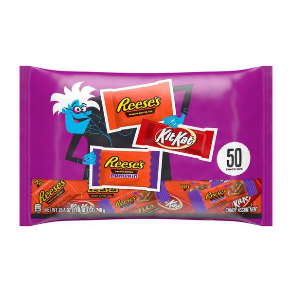 The Hershey Company, Assorted Milk Chocolate Snack Size Halloween Candy, 26.4 Oz (Case of 8)