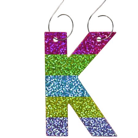 Basket Charm, Letter K, 3.5 Inch