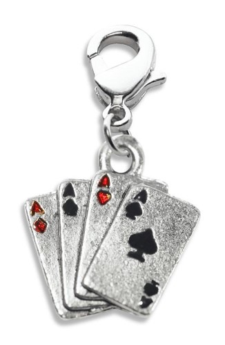 641S Aces Charm Dangle in Silver