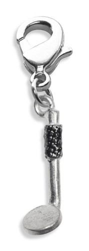 638S Dental Mirror Charm Dangle, Silver