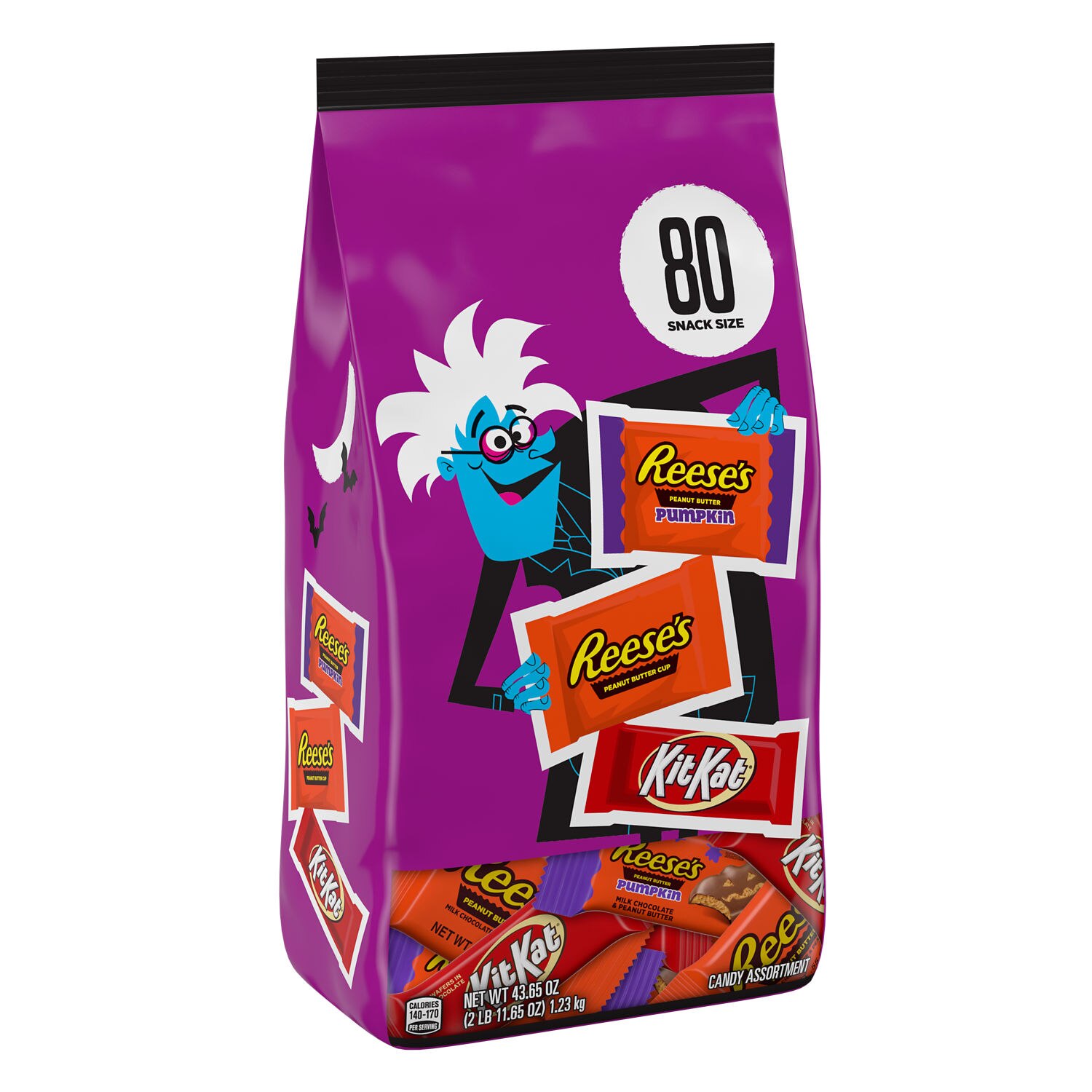 Reese S and Kit Kat® Assorted Milk Chocolate Snack Size Halloween Candy  Bulk Bag 43.65 Oz  80 Pieces