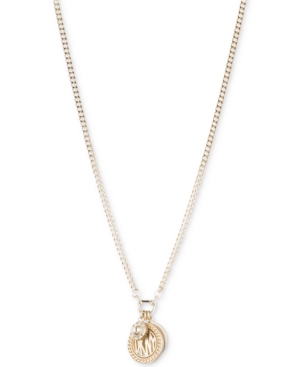 Dkny Three Charm Logo Pendant Necklace, Created for Macy's