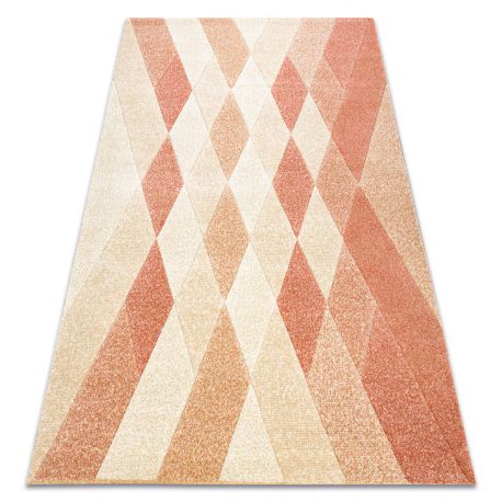 Koberec FEEL 5674/17911 Diamanty Béžový/terakota (Velikost: 80x150 Cm)