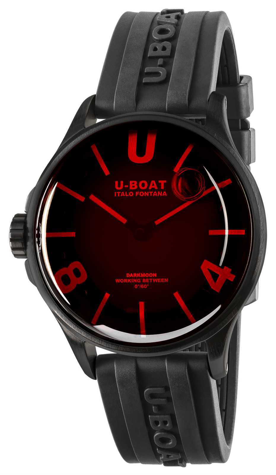 U-Boat Darkmoon PVD - Red Glass (40mm) Black Dial / Black Watch