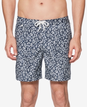 Original Penguin - Floral Ditsy Fixed Volley Swim Shorts (Dark Sapphire) Men's Swimwear