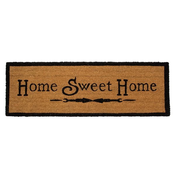 Northlight | Natural Coir Rectangular Home Sweet Home Doormat 16-in X 48-in | Rona