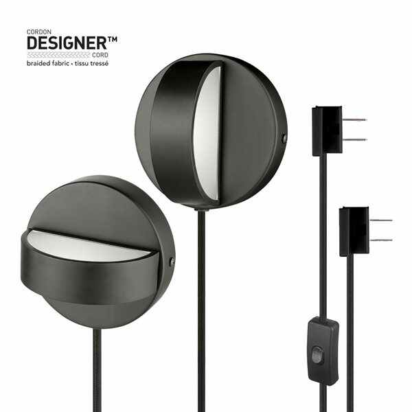 Globe Electric Applique Murale Moderne Magnus Câblée Ou Enfichable Avec DEL Intégrée Par Global Electric, Noir Mat 51848 - Rona