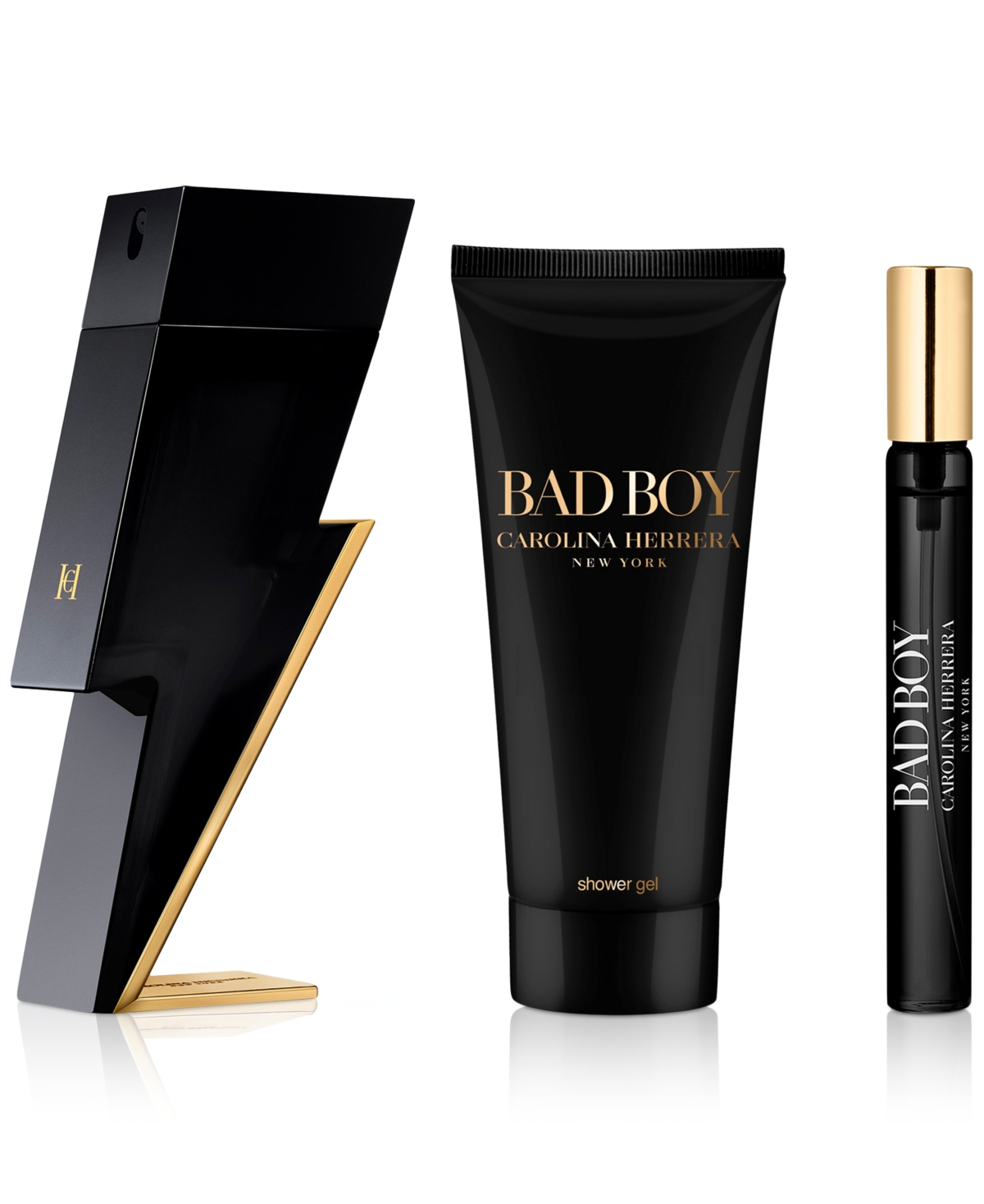 Carolina Herrera Bad Boy Eau De Toilette Spray 100ml Set 3 Pieces 2023 Men thumbnail