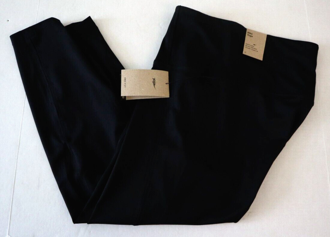 Nike Yoga DR7800 Women's Plus Sz 2XL Black Dri-Fit High Rise 7/8 Yoga Pants $65
