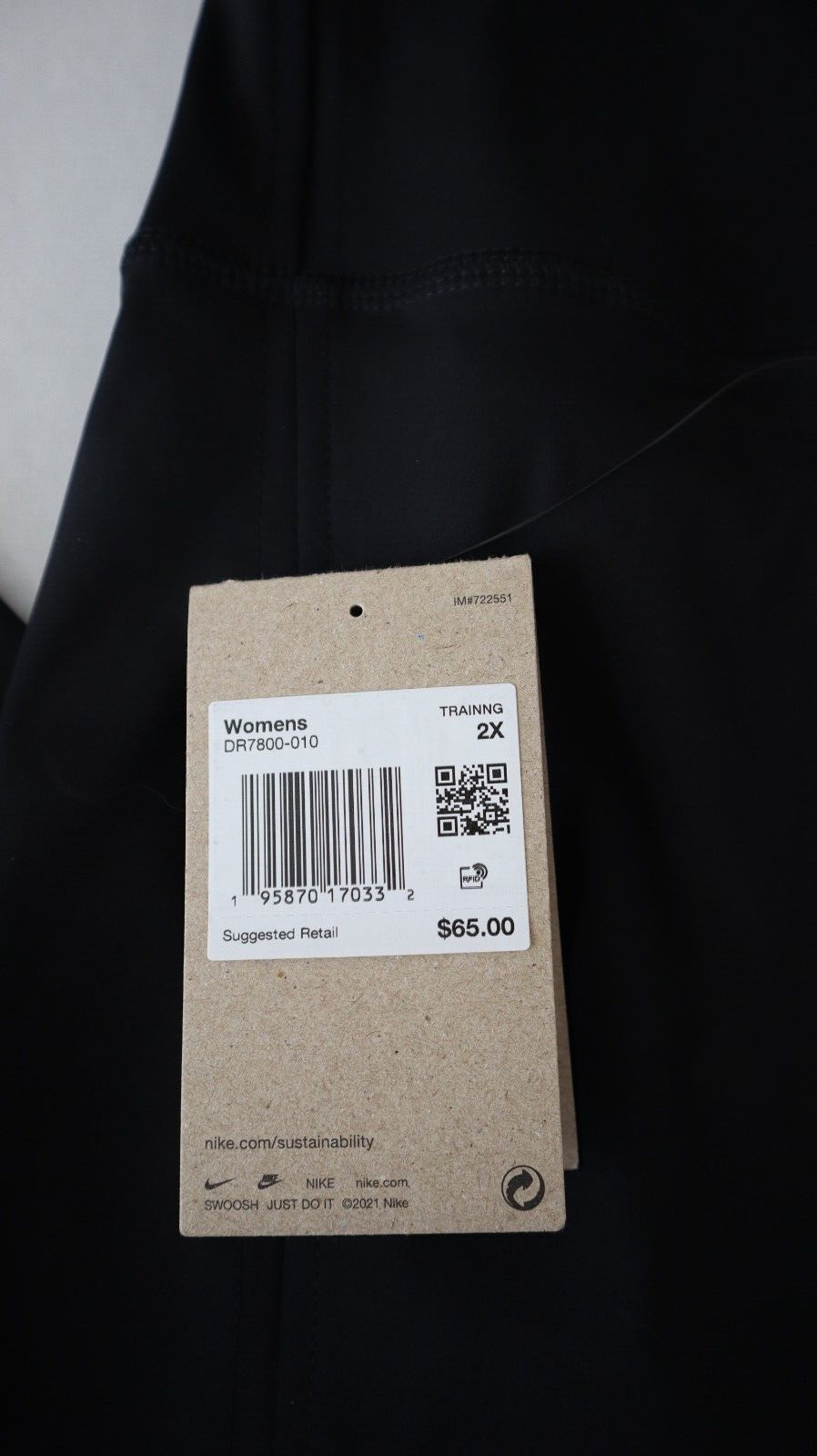 Nike Yoga DR7800 Women's Plus Sz 2XL Black Dri-Fit High Rise 7/8 Yoga Pants $65 thumbnail