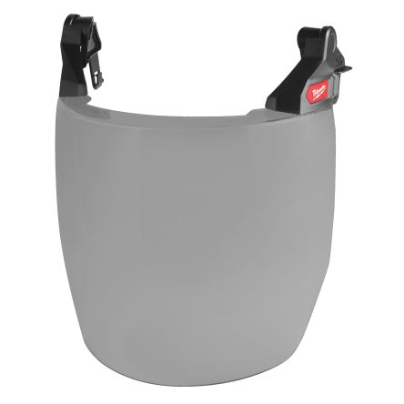 Milwaukee Grey Polycarbonate Face Shield with Face Guard, Resistant to Water Resistant