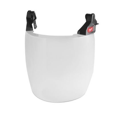 Milwaukee Clear Polycarbonate Face Shield with Face Guard, Resistant to Water Resistant