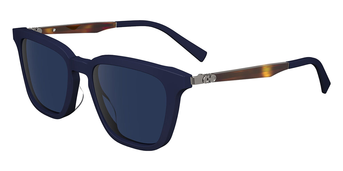 Ferragamo, Sunglasses, Male, Blue, ONE SIZE, Rectangular Acetate Sunglasses