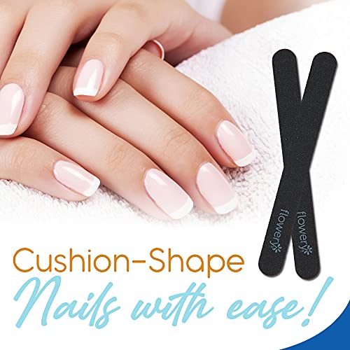 Flowery Cushion Core Duraboard Files 100/180 Grit, Nail Grooming, Shaping Manicure Tool, 7 Inch, 75 Files per Pack thumbnail