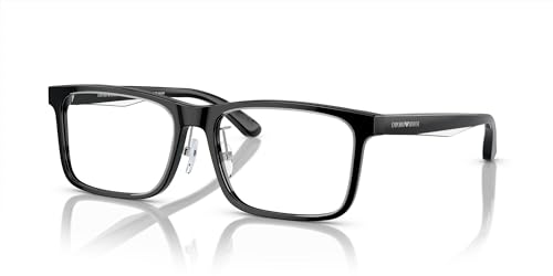 Emporio Armani EA3227F Asian Fit 6051 Men's Glasses Black Size 56 - Free Lenses - Blue Light Block Available thumbnail