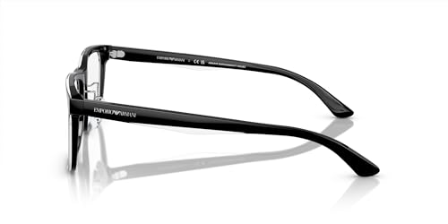 Emporio Armani EA3227F Asian Fit 6051 Men's Glasses Black Size 56 - Free Lenses - Blue Light Block Available thumbnail