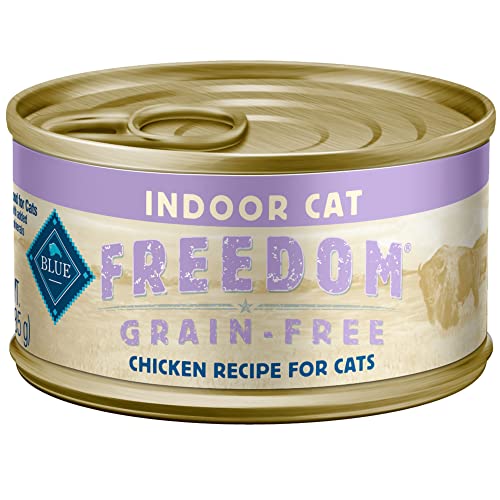 Blue Buffalo Freedom Grain Free Natural Adult Pate Wet Cat Food, Indoor Chicken 3-oz Cans (Pack of 24) thumbnail