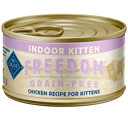 Blue Buffalo Freedom Grain Free Natural Kitten Pate Wet Cat Food, Indoor Chicken 3-oz Cans (Pack of 24) thumbnail