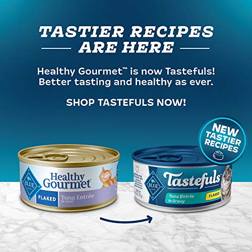Blue Buffalo Healthy Gourmet Natural Adult Flaked Wet Cat Food Tuna 5.5-oz Cans (Pack of 24) thumbnail