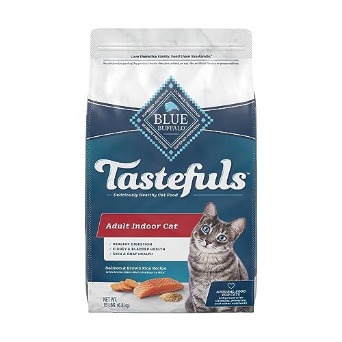 Blue Buffalo Tastefuls Indoor Natural Adult Dry Cat Food, Salmon 15lb Bag