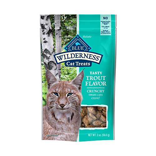 Blue Buffalo Wilderness Crunchy Cat Treats, Trout 2-oz Bag (12 Pack)