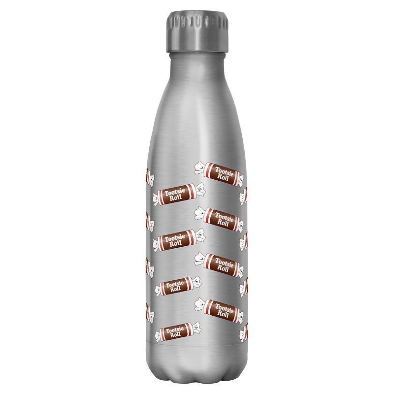 Tootsie Roll Toss Pattern 17-oz. Stainless Steel Water Bottle, Grey