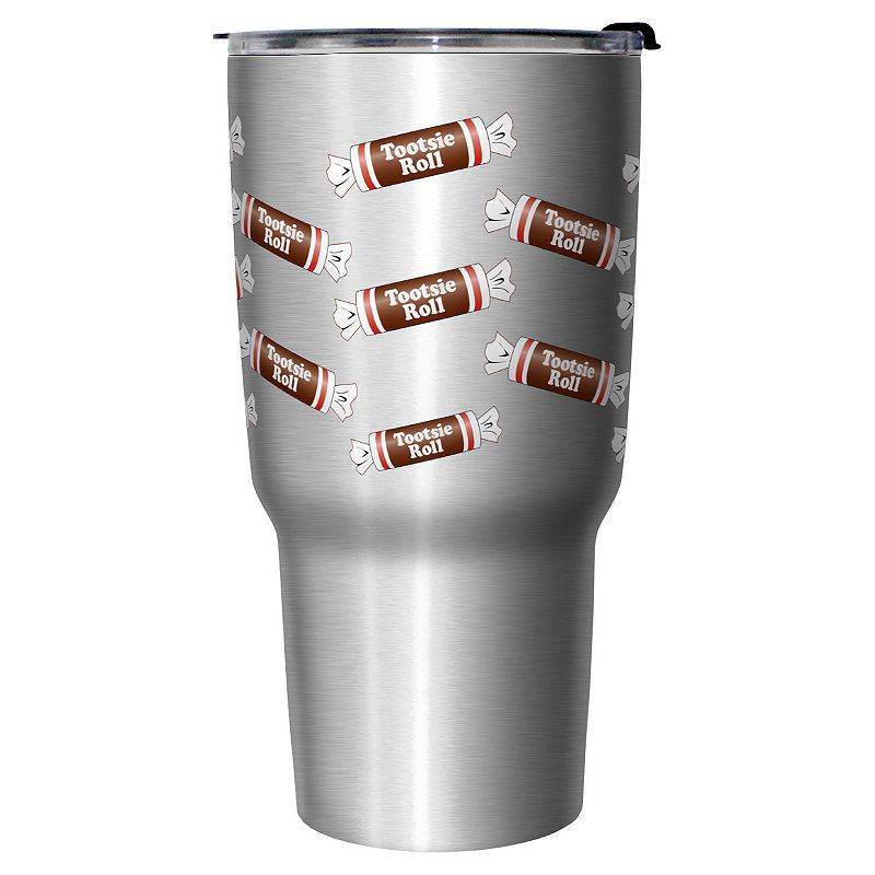 Tootsie Roll Toss Pattern 27-oz. Stainless Steel Travel Mug, Med Grey