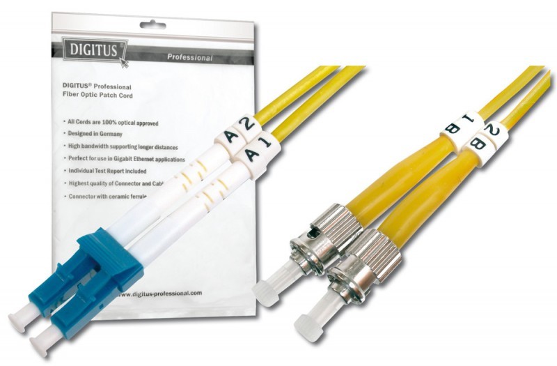 Digitus Fiber Optic Singlemode Patch Cord. LC / ST