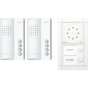 Ritto by Schneider 3857205 Porttelefon Sladd Komplett-set 2 Familjshus Vit