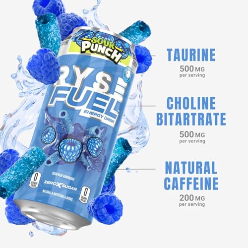RYSE Fuel Sugar Free Energy Drink | Vegan Friendly, Gluten Free | No Fillers & No Artificial Colors | 0 Calories | 200mg Natural Caffeine | 12 Pack (S thumbnail