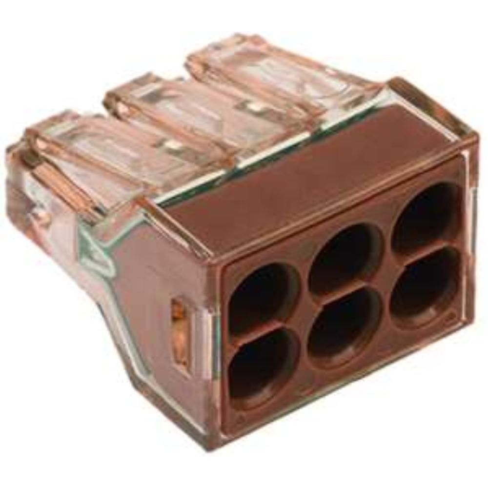 WAGO, 773 Wire Splice Connector, Brown, Insulated, Tin 12 AWG