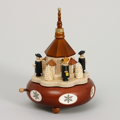 Spieldose Spieluhr Seiffener Kirche Kurrende 19cm Erzgebirge Handarbeit NEU 4081