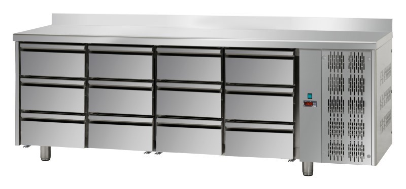 Kühltisch 12 Schubladen 2320 X 700 X 850/920 Mm Saladette Pizzatisch