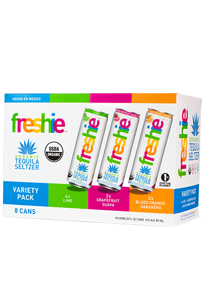 Freshie Organic Tequila Seltzer Variety Pack Ready-to-drink - 8x 12oz Cans