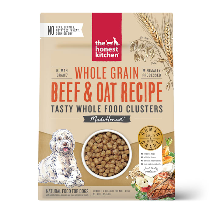 The Honest Kitchen Whole Food Clusters Whole Grain Beef & Oat Dry Dog Food, 1 Lb