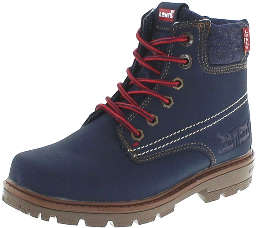 Levi S Footwear Forrest MID CLO 1744 Navy Brown/ Kinder Schnürstiefel/ Jungen Und Mädchen Kinderschu