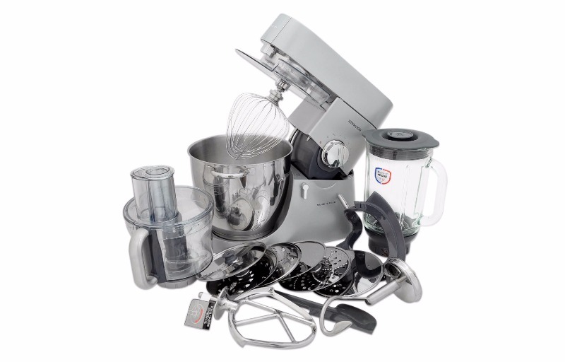 Kenwood Kmm020 Küchenmaschine Major Titanium Silber PROMO-Packet Mit At647 Multizerkleinerer Und K