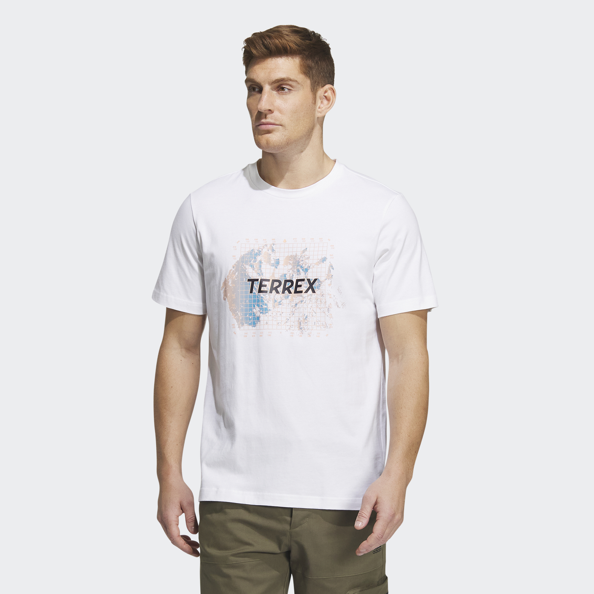 Adidas SHORT SLEEVE GRAPHIC T-SHIRT MEN WHITE Size a/L
