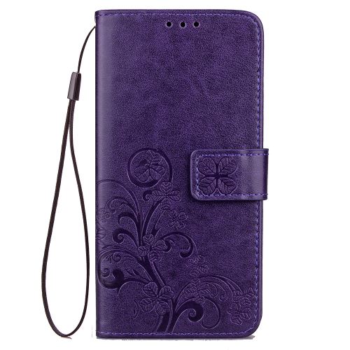 Housse étui En Cuir Lucky Grass Pour Sony Xperia XA2 Ultra - Violet -4875