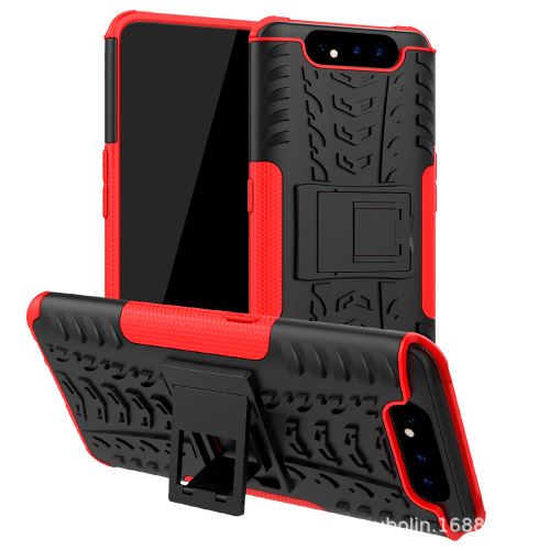 Housse étui Coque Portable Avec Support Pour Samsung Galaxy A9 2018 - Rouge -4723