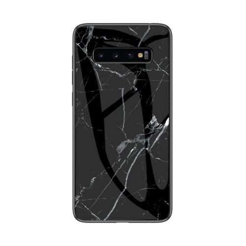 Housse étui En TPU De Style Marbre Pour Samsung Galaxy J6 Plus - Noir -3619