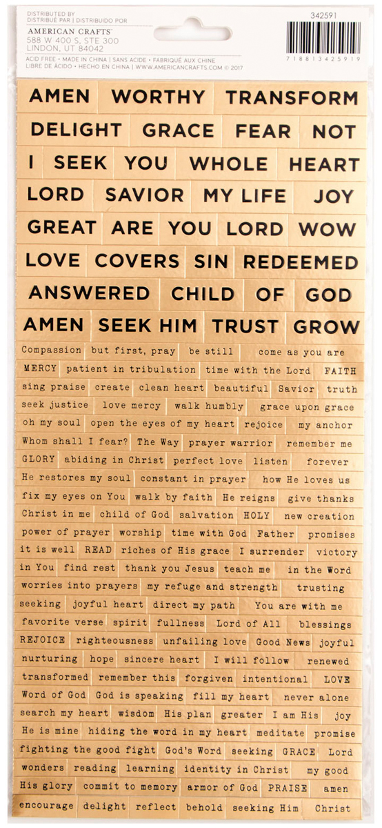 Creative Devotion Cardstock Stickers 6