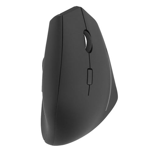 T'nB Ergo - Muis - Verticaal - Ergonomisch - Laser - 6 Knoppen - Draadloos - Bluetooth, 2.4 GHz - USB Draadloze Ontvanger - Zwart