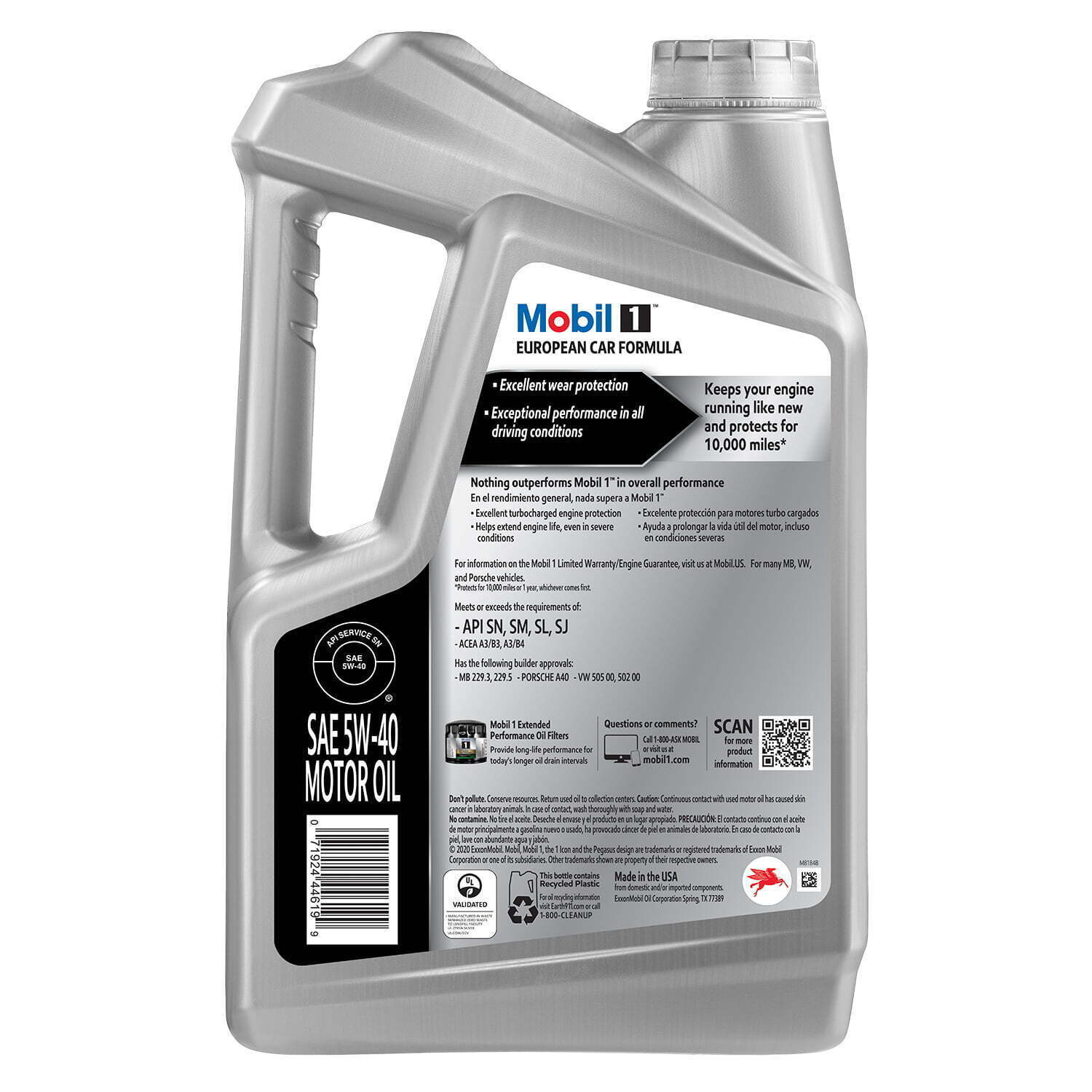 3 PACK Mobil 1 5W-40 Advanced Full Synthetic Motor Oil 5 Qt European Formula NEW thumbnail