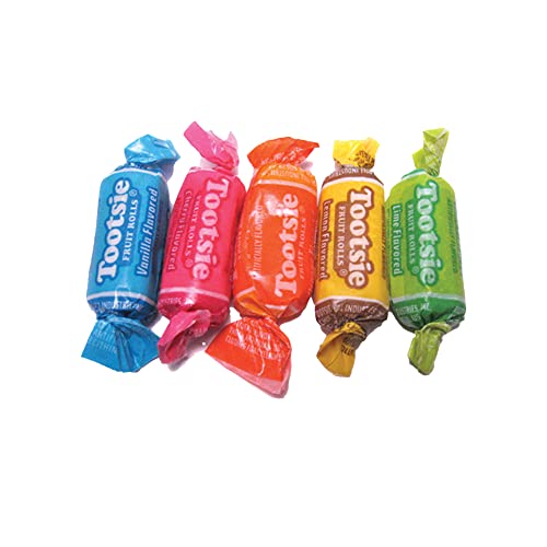 Tootsie Fruit Chews Variety Pack 275pcs - Individually Wrapped Flavored Tootsie Rolls in Reusable Plastic Tub - Bulk Fruity Candy Taffy Bites, Orange, thumbnail